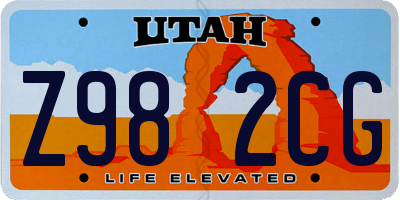 UT license plate Z982CG