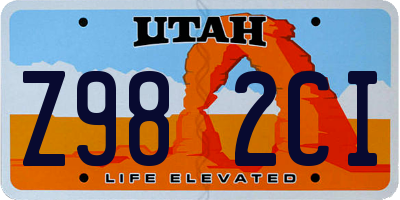 UT license plate Z982CI