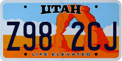 UT license plate Z982CJ