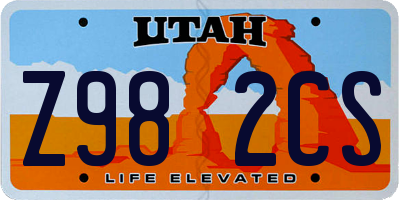 UT license plate Z982CS