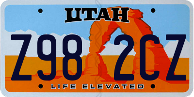 UT license plate Z982CZ