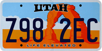 UT license plate Z982EC
