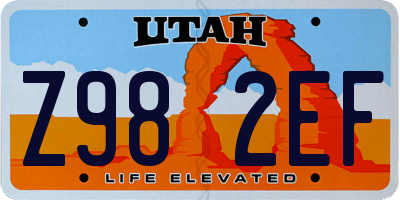 UT license plate Z982EF