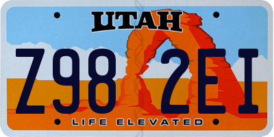 UT license plate Z982EI