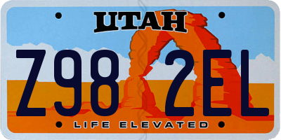 UT license plate Z982EL