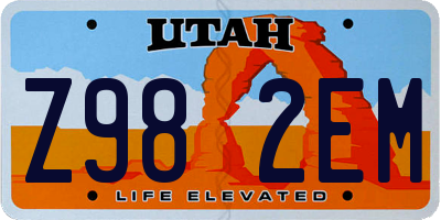 UT license plate Z982EM