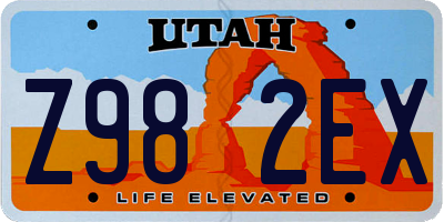 UT license plate Z982EX