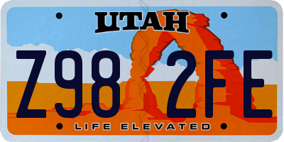 UT license plate Z982FE
