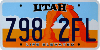 UT license plate Z982FL