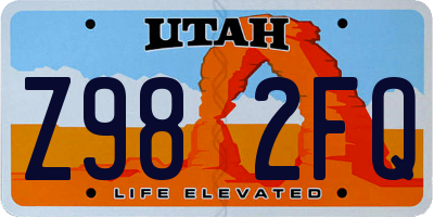 UT license plate Z982FQ