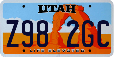 UT license plate Z982GC