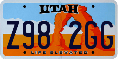 UT license plate Z982GG