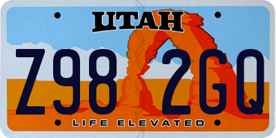 UT license plate Z982GQ