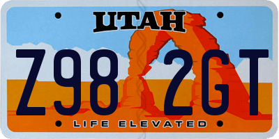 UT license plate Z982GT