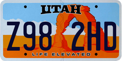 UT license plate Z982HD