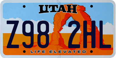 UT license plate Z982HL