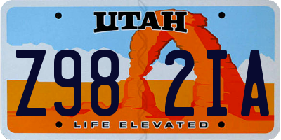 UT license plate Z982IA