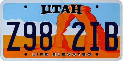 UT license plate Z982IB