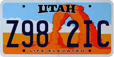 UT license plate Z982IC