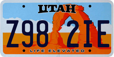 UT license plate Z982IE