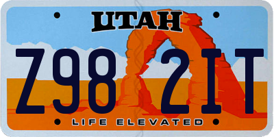 UT license plate Z982IT