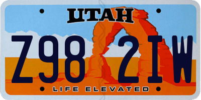 UT license plate Z982IW