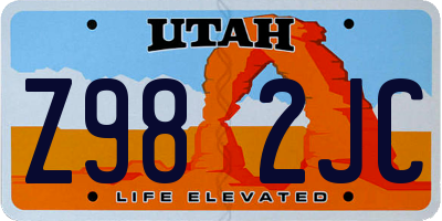 UT license plate Z982JC