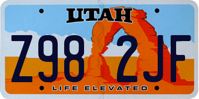 UT license plate Z982JF