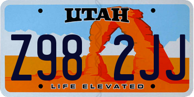 UT license plate Z982JJ