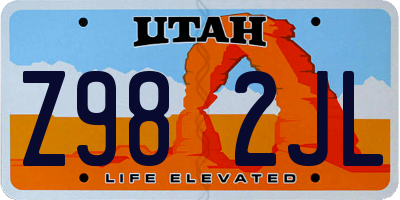 UT license plate Z982JL