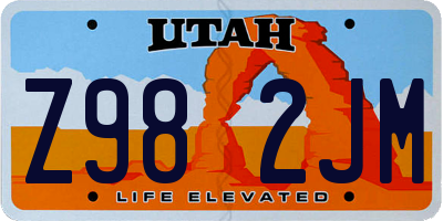 UT license plate Z982JM