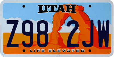 UT license plate Z982JW