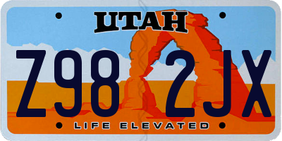 UT license plate Z982JX