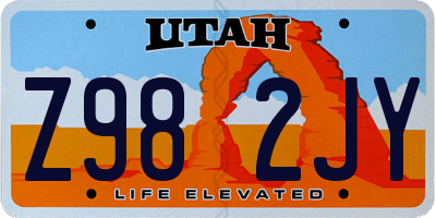 UT license plate Z982JY