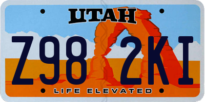 UT license plate Z982KI