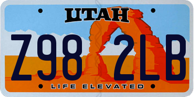 UT license plate Z982LB