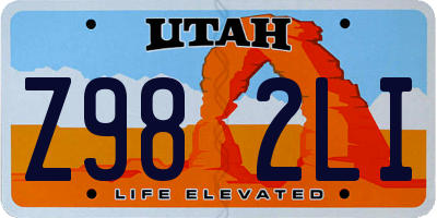 UT license plate Z982LI