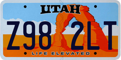 UT license plate Z982LT