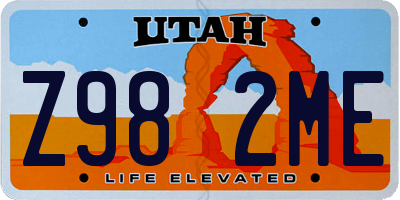 UT license plate Z982ME