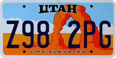 UT license plate Z982PG