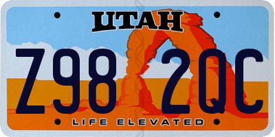 UT license plate Z982QC