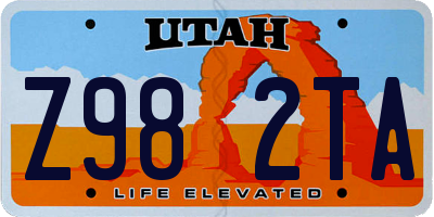 UT license plate Z982TA