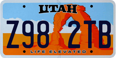 UT license plate Z982TB
