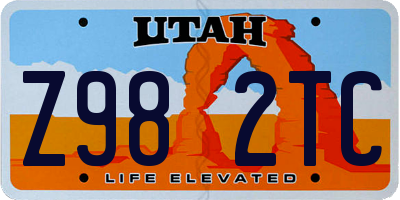 UT license plate Z982TC