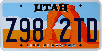 UT license plate Z982TD