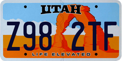 UT license plate Z982TF