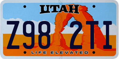 UT license plate Z982TI