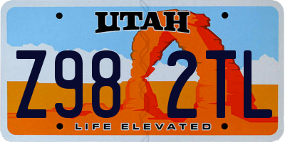 UT license plate Z982TL