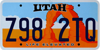 UT license plate Z982TQ