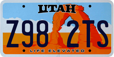 UT license plate Z982TS